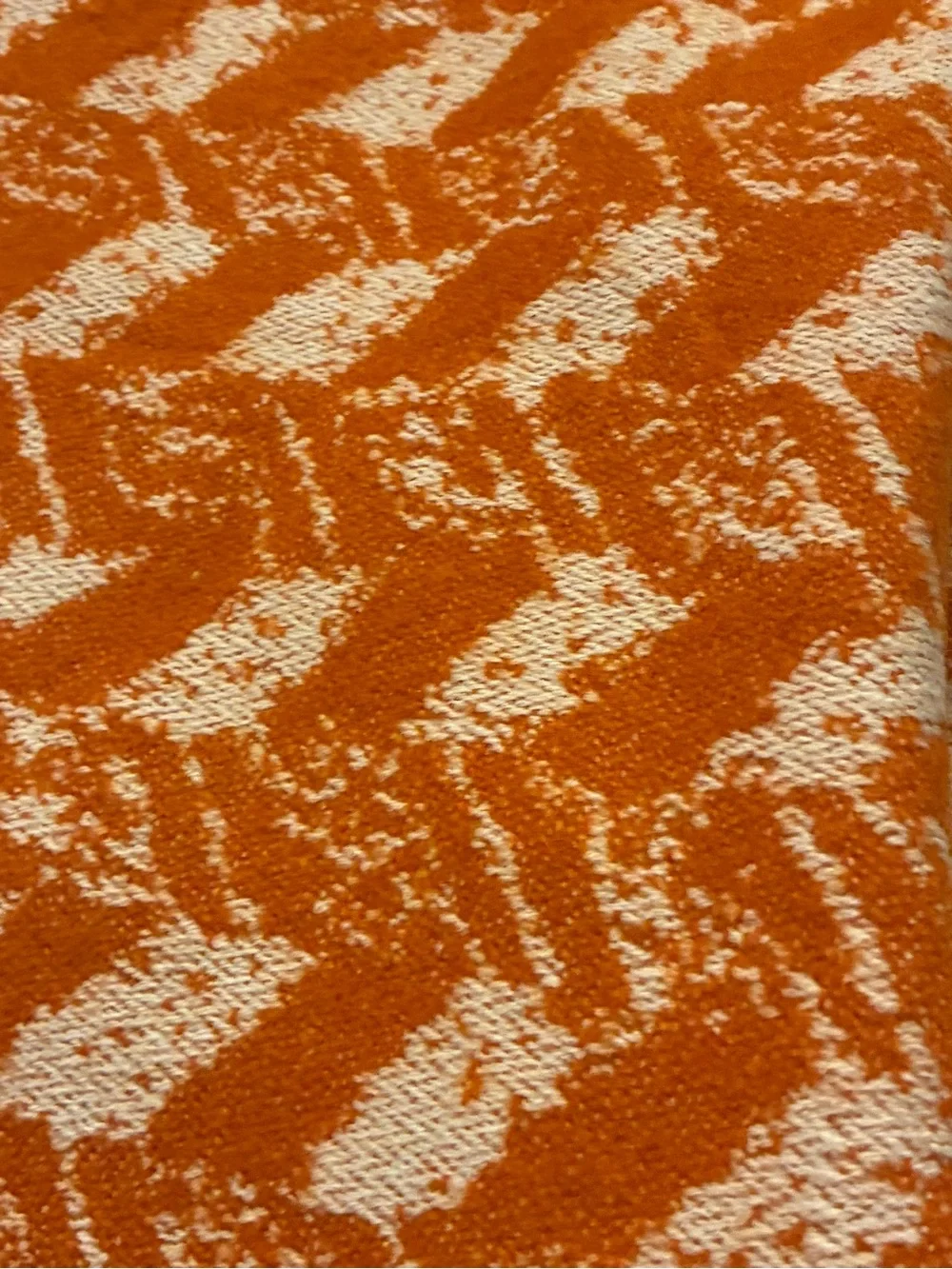 Threshold soft woven throw with knotted tassels. 60”x50”.